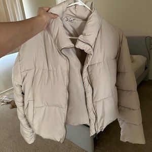 Beige puffer vest